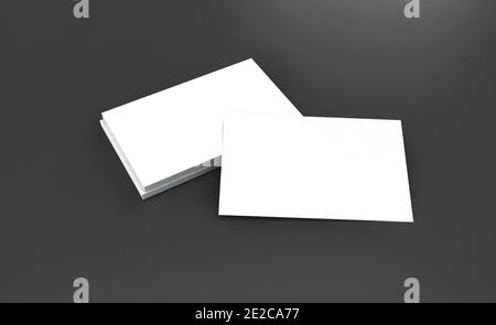 Rendering 3d di Business Card Mookup. Foto Stock