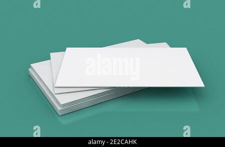 Rendering 3d di Business Card Mookup. Foto Stock