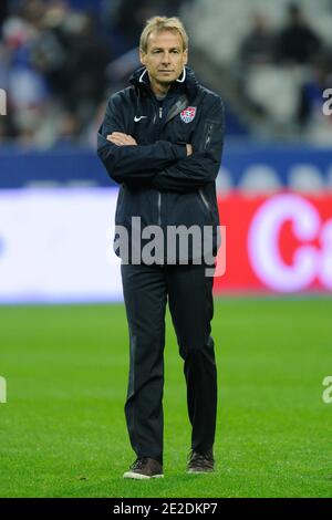 Allenatore degli Stati Uniti Jurgen Klinsmann durante una partita di calcio amichevole, Francia contro Stati Uniti a Stade de France, St-Denis, Francia, l'11 novembre 2011. La Francia ha vinto 1-0. Foto di Henri Szwarc/ABACAPRESS.COM Foto Stock