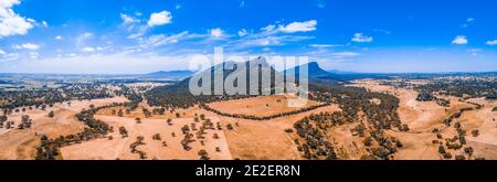 Panorama panoramico aereo del Monte bruscamente a Grampians, Australia Foto Stock