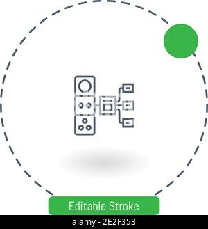 icona del vettore di classificazione icone del contorno del tratto modificabili per il web e. cellulare Illustrazione Vettoriale