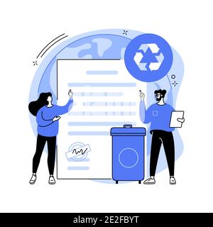 Illustrazione vettoriale del concetto astratto di riciclaggio imposto dal governo. Illustrazione Vettoriale