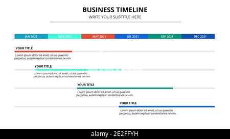 Modello infografico astratto della cronologia aziendale Illustrazione Vettoriale