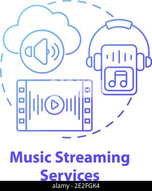Icona dei servizi di streaming musicale Illustrazione Vettoriale