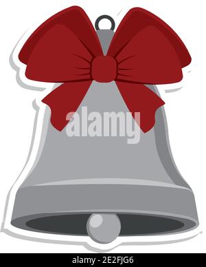 Campanello di natale isolato. Decorazione di Natale - illustrazione vettoriale Illustrazione Vettoriale