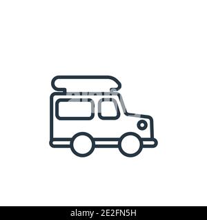 Icona vettoriale del profilo del portabagagli per auto. Icona del portabagagli auto sottile nera, vettore piatto semplice elemento illustrazione da parti auto modificabili concetto i Illustrazione Vettoriale