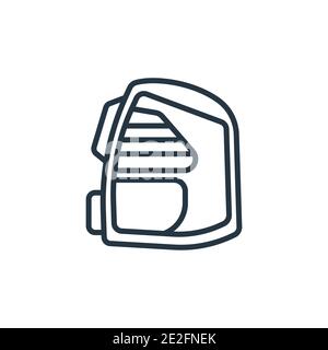 Icona vettoriale del profilo della luce del freno della vettura. Icona sottile della luce di arresto nera per auto, vettore piatto semplice elemento illustrazione da editabile parti auto concetto iso Illustrazione Vettoriale