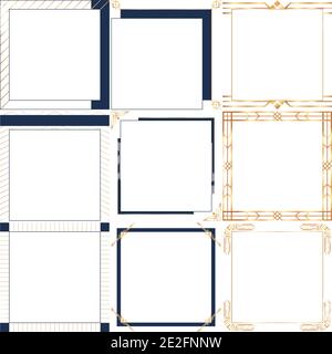 Instagram template- file vettoriali progettati in Illustrator Illustrazione Vettoriale