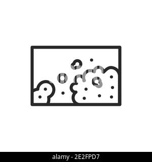 Icona della linea di colore della dermatite atopica. Elemento vettoriale isolato. Illustrazione Vettoriale