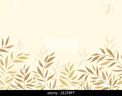 Illustrazione vettoriale delle foglie di decorazione. Autunno natura sfondo. Biglietti d'auguri Illustrazione Vettoriale