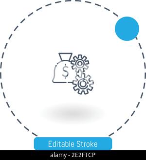 Icona del vettore dei fondi icone del contorno del tratto modificabili per il Web e. cellulare Illustrazione Vettoriale