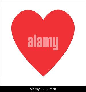 Icona del cuore rosso, simbolo, vettore per applicazioni e siti Web Illustrazione Vettoriale