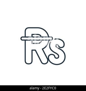 Icona vettoriale nepalese. Icona nepalese nera sottile, vettore piatto semplice elemento illustrazione dal concetto di business modificabile isolato tratto attivo Illustrazione Vettoriale