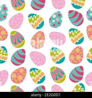 Confezioni tessili natalizie. Motivo senza giunture, sfondo. Illustrazione di Pasqua. Buona Pasqua. Vacanze di primavera Illustrazione Vettoriale