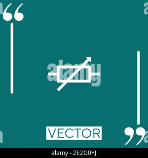 Icona lineare resistore. Linea tratto modificabile Illustrazione Vettoriale