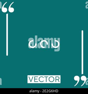 Icona vettore ellissi icona lineare. Linea tratto modificabile Illustrazione Vettoriale