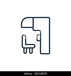 Icona del vettore di contorno Sensorama. Icona di sensorama nera sottile, vettore piatto semplice elemento illustrazione da impotenza artificiale modificabile e futur Illustrazione Vettoriale