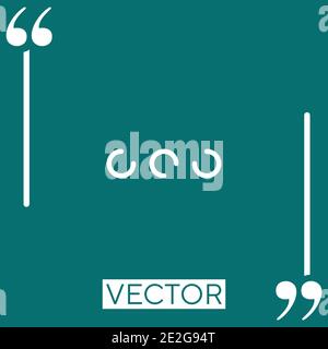 Icona lineare puntini di sospensione. Linea tratto modificabile Illustrazione Vettoriale