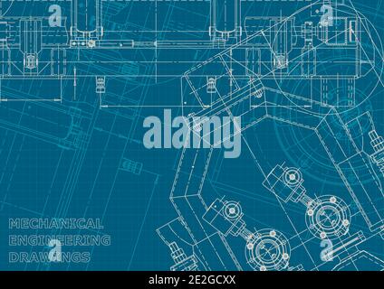 Sistemi di progettazione assistita da computer. Progetto, schema, piano. Stile aziendale Illustrazione Vettoriale