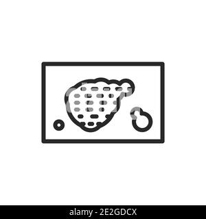 Icona della linea di colore della malattia della psoriasi. Elemento vettoriale isolato. Illustrazione Vettoriale