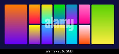 Bright Vibrant Gradient UI Backgrounds Illustrazione vettoriale. Illustrazione vettoriale Illustrazione Vettoriale