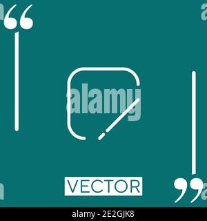 Icona di contrassegno vettore icona lineare. Linea tratto modificabile Illustrazione Vettoriale