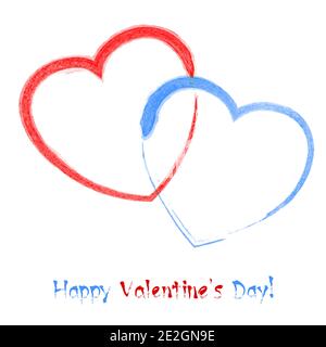 Cuore ad acquerello Illustrazione Vettoriale