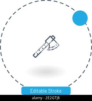 icona vettore ax icone del contorno del tratto modificabili per il web e. cellulare Illustrazione Vettoriale