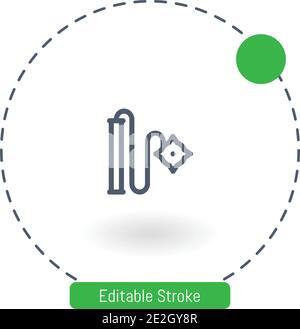 icona vettore flail icone del contorno del tratto modificabili per il web e. cellulare Illustrazione Vettoriale