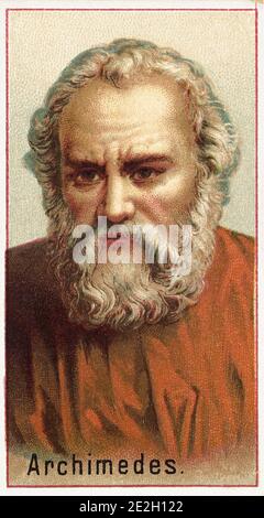 Archimede di Siracusa (287 - 212 a.C.) era un matematico greco, fisico, ingegnere, inventore e astronomo. Foto Stock