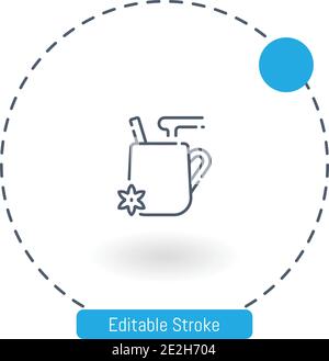 icona del vettore masala icone del contorno del tratto modificabili per il web e. cellulare Illustrazione Vettoriale