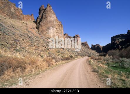 Succor Creek Road, Succor Creek state Park, Oregon Foto Stock