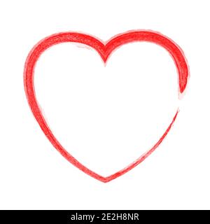 Cuore ad acquerello Illustrazione Vettoriale