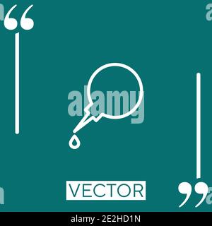 Icona vettore contorno gocciolatore di inchiostro icona lineare. Linea tratto modificabile Illustrazione Vettoriale