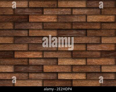 senza cuciture vecchio legno di quercia ciliegio scuro legno listellato parquet rivestimento parete per interni o di fondo design. industriale capentry concetto di legno Foto Stock