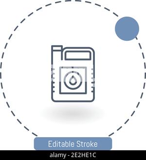 icona del vettore dell'olio motore icone del contorno del tratto modificabili per il web e mobile Illustrazione Vettoriale