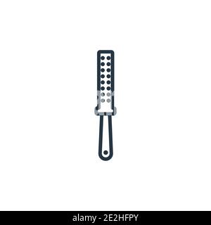 Icona vettore di contorno zester. Sottile linea nera Zester icona, vettore piatto semplice elemento illustrazione da editabile cucina concetto isolato colpo su whit Illustrazione Vettoriale