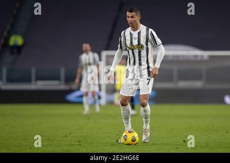 Cristiano Ronaldo della Juventus FC durante la Coppa Italia, gara di calcio 16 tra Juventus FC e Genova CFC su Janu/LM Foto Stock