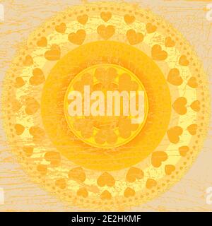 Piastra in oro Illustrazione Vettoriale