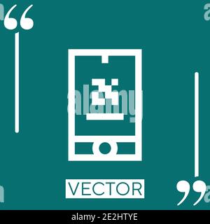 Icona vettore carta d'imbarco icona lineare. Linea stroked modificabile Illustrazione Vettoriale