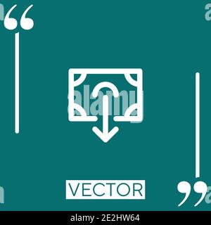 Icona vettore denaro icona lineare. Linea stroked modificabile Illustrazione Vettoriale