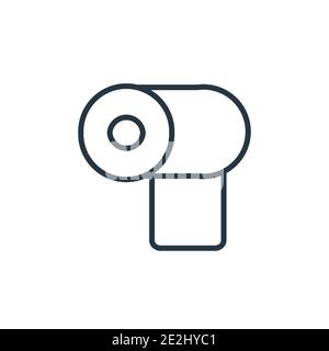 Icona vettore contorno tessuti. Icona dei tessuti neri a linea sottile, vettore piatto illustrazione di elementi semplici dal concetto di igiene modificabile tratto isolato su wh Illustrazione Vettoriale