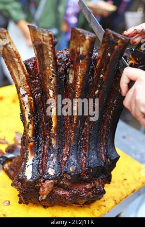 Meatopia a Tobacco Dock a Londra Foto Stock