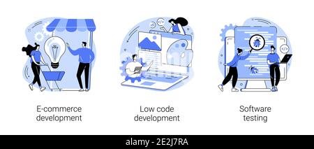 Illustrazioni vettoriali del concetto astratto del software applicativo. Illustrazione Vettoriale