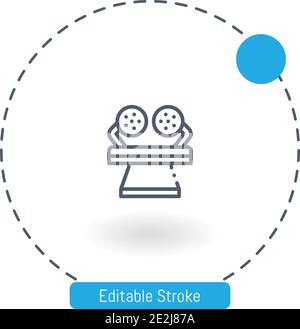 icona del vettore del piano chirurgico icone del contorno del tratto modificabili per il web e mobile Illustrazione Vettoriale