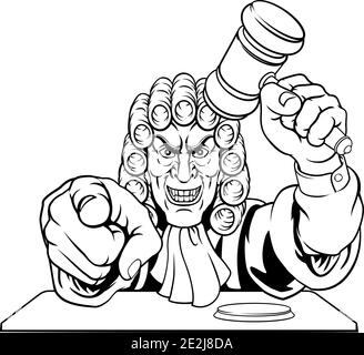 Giudice personaggio dei fumetti Illustrazione Vettoriale