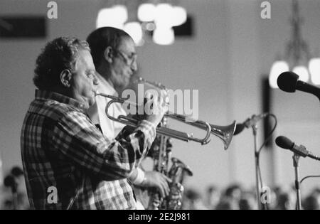 Red Rodney, Edinburgh Jazz Festival, Scozia, 1988. Foto Stock