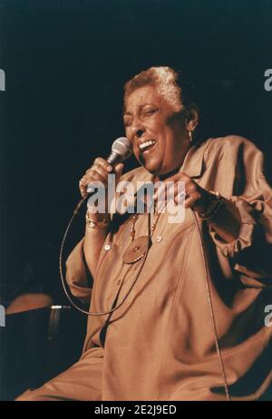 Carmen McRae, North Sea Jazz Festival, l'Aia, Paesi Bassi, 1990. Foto Stock