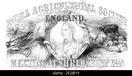 Charles Gordon-Lennox, V duca di Richmond, 1845. Ritratto collega, soldato e politico britannico Charles Lennox, presidente della Central Agricultural Protection Society, che ha fatto campagna per la salvaguardia delle leggi sul mais. Da "Illustrated London News", 1845, Vol VII Foto Stock