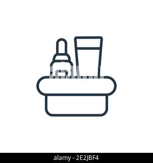 Icona vettoriale del kit di igiene. Icona del kit di igiene nero sottile, vettore piatto semplice elemento illustrazione da editabile concetto di igiene isolato stro Illustrazione Vettoriale